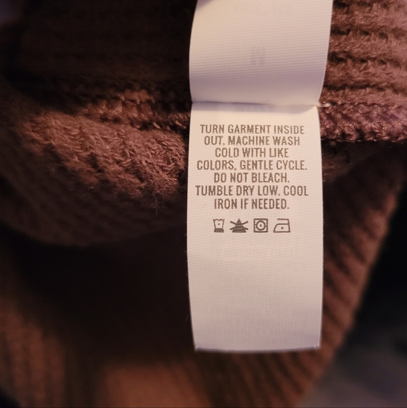 Aerie Women's M Brown waffle knit Hoodie oversized boxy loungewear athleisure - Picture 9 of 14